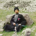 Sunni Muslim man wearing traditional dress and headgear